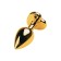 Anal plug Metal by toyfa, golden, ruby, 7 cm, d = 2.7 cm,