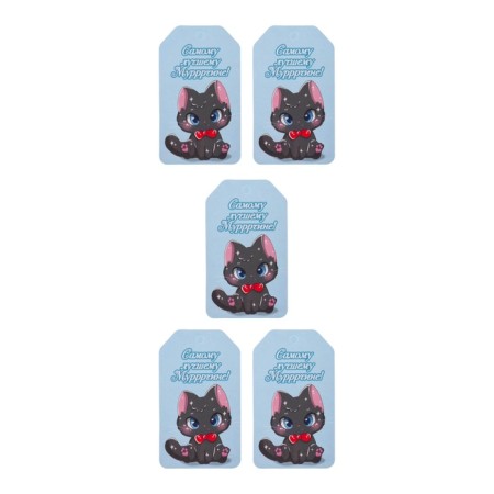 A set of nameplate "cats with wishes" 4 species, 20 pieces, 5 x 8 cm-2