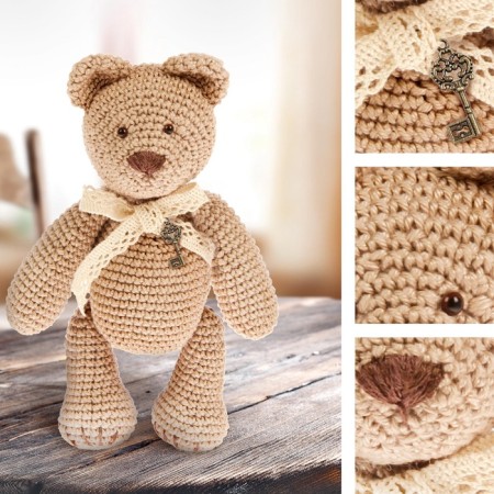 Soft toy "Bear Toffi", a set for knitting, 12 cm × 4 cm × 12.5 cm-6