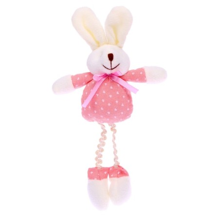 Soft toy "Bunny with a bow" on a suspension, color mix