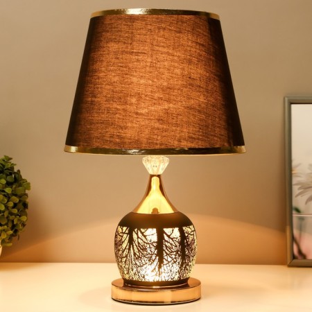Monica table lamp E27 40W black-gold 27x27x43 cm Risalux-1