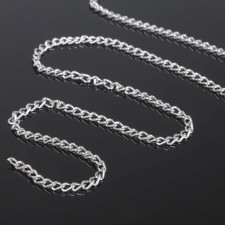 A chain without a carbine l = 50 cm (set 5 pcs.) 4.6 × 3 × 0.8 mm, cm-1319, silver color