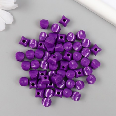 Beads for creativity plastic "Cube with flattened edges" Violet set 30 grams d = 0.8 cm 975305-1