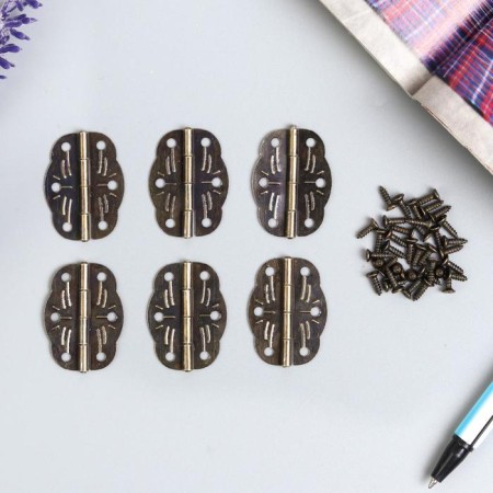 Loop for the casket Figure bronze (set 6 pcs) 1.9x2.8 cm-2