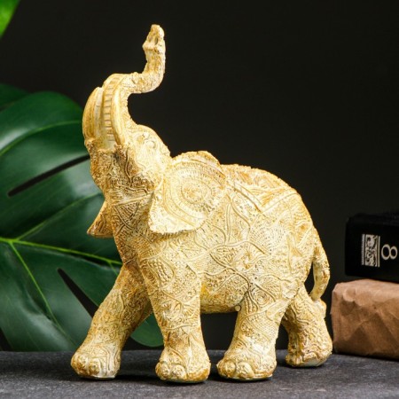 Figure "Elephant Openwork" gold, 16x9x19cm-3