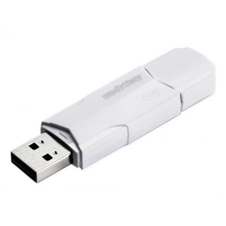 Flash drive Smartbuy 4GBCLU-W, 4 GB, USB2.0, th Up 25 MB/s, PLO up to 15 Mb/s, white-1