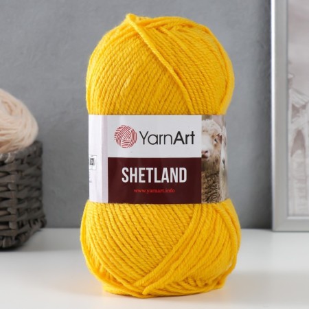 Gingerbread "Shetland" 30% wool Verdin, 70% acrylic 220m/100g (506 yellow)-4