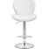 Barrier stool PORCH Metal/Eco -leather, chrome/white 47x53x89 cm