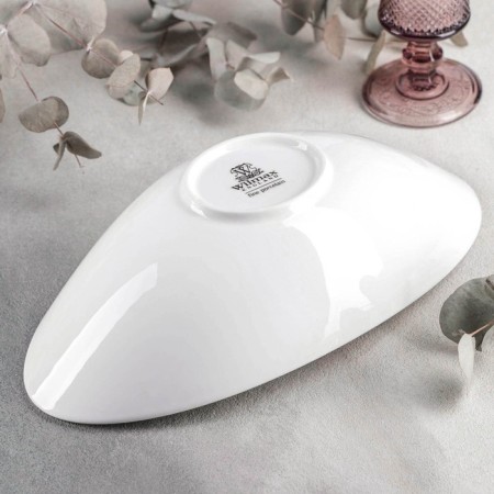 Porcelain salad Wilmax olivia, 30.5 × 17 × 8.5 cm, white color-2