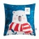 New Year's Ethel Pillow "Bear", 40*40 cm, 100% p/e, velor