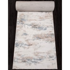 Rectangular carpet Merinos Naturel, size 100x200 cm, color Beige-Blue