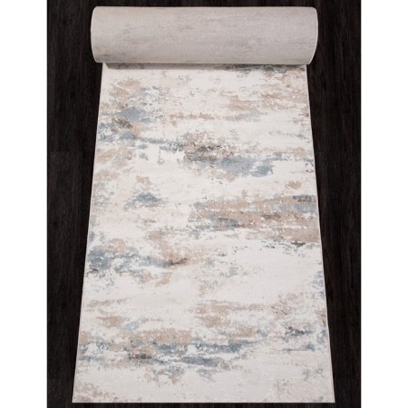 Rectangular carpet Merinos Naturel, size 100x200 cm, color Beige-Blue
