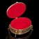 Casket "Grace", with velvet, 7.5 × 5.5 × 4.5 cm, with crystals
