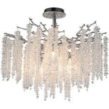 Ceiling chandelier STILFORT 2167/09/08C EIVA, 8x40W, E14, 600x600x550 mm, chromium color