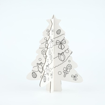 Christmas tree painting desktop for the New Year "Cute Bunny", New Year's set for creativity-3