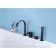 ABBER WASSERFALL AF8613B bathtub, on board the bath, shower set, black