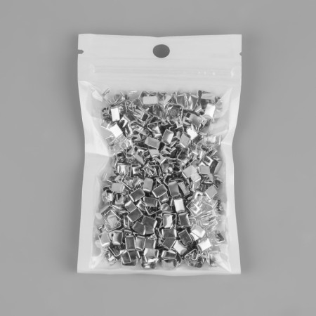 Lower limiter for zipper, metal, No. 5, 500 ± 15 pcs, silver color-2