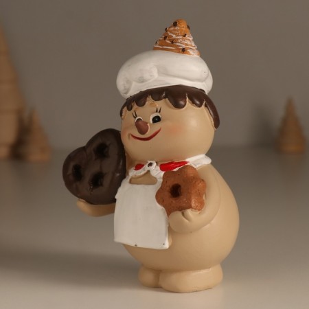Souvenir Polystone "Snowman-Condic with a Christmas tree on the cap" 9x6x13 cm-3