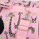 Bag - Animal Carriage "Giraffes", Pink, Size S, 37.5 x 17 x 22 cm