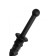 Fallomitator Bilateral Toyfa PopoPo Pleasure, silicone, black color, 24.5 cm