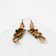 Earrings Metal "kittens" tailed, color black gold
