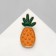 Brooch "Pineapp", the color of orange-green in gold
