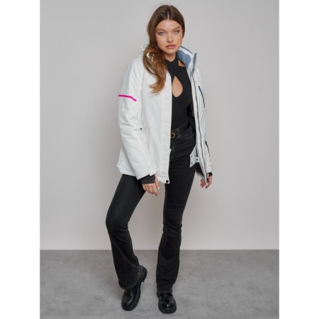 Ski jacket female, size 44, white color-15