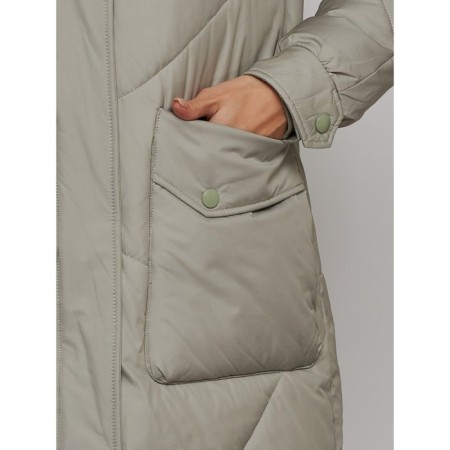 Coat insulated winter female, size 46, color light green-11