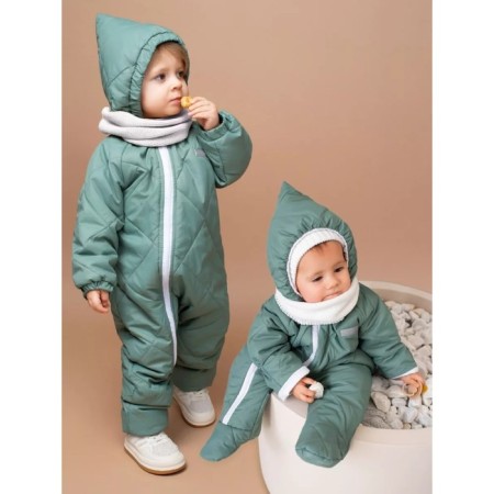 Combineson Children's demi -season quilted amrobaby elf, height 62 cm, mint color-8