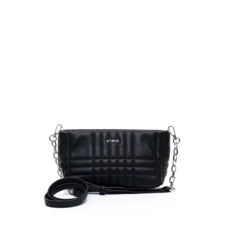 Bag Cross-Bodi with Ludor zipper, black color