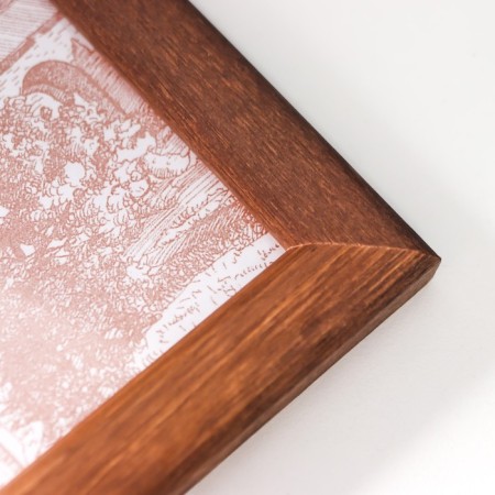 Photo frame pine c19 walnut 13x18 cm (plastic screen)-3
