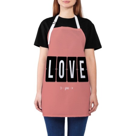 Apron kitchen with a photo print "Eternal Love", adjustable, size OS