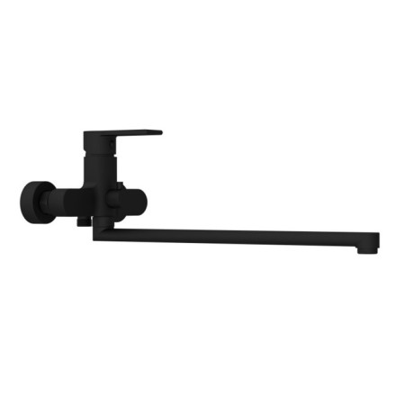 Cersanit Brasko Black bath mixer, with long surge, single -sided, black-1