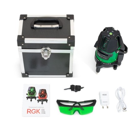 Laser Laser RGK LP-64G, 30 m, 5 rays, 635 HM, 5/8 ", grade 2-3
