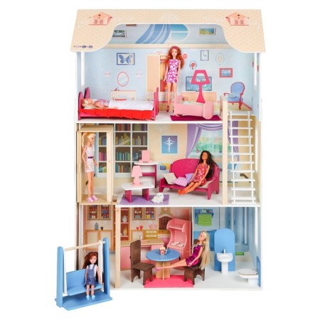 Puppet house "Grace" (16 items of furniture, staircase, elevator, swing)-6