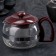 Glass teapot “Bruno”, 750 l, 16 × 11.5 × 13 cm, with metal sieve, brown color