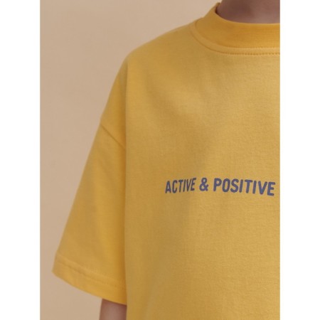 T -shirt for boys, height 128 cm, yellow color-3