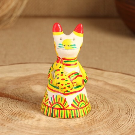 Filimonovskaya toy Bell "Cat", 10-12 cm-1