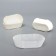 Tartlet, white, oval shape, 7.3 x 3.5 x 2.3 cm