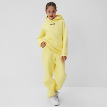 Kids (hoodies, trousers) minku: Basic Line Kids, Oversize, yellow color, height 140-20