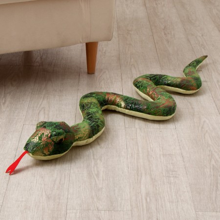 Soft toy "Snake", 105 cm, green color-2