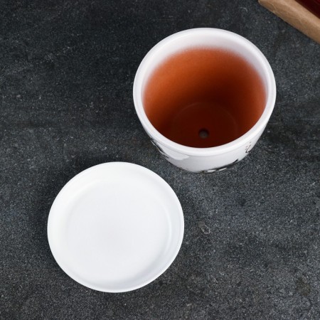 Flower pot "Birds" 1 l, white-2