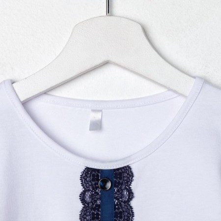 School blouse for a girl, white color, height 128 cm-4
