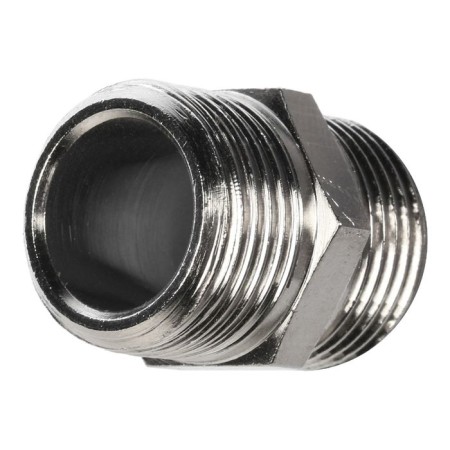 NIPPEL STUT SFT-0004-003838, 3/8 ", external/external thread, nickelled brass-3