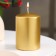 Candle - paraffin, varnished, gold metallic cylinder, 5.6 × 8 cm