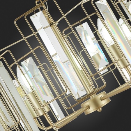 Suspended EVOLUCE lamp. Sle103403-05. Giano. 5x40 watts, E14, 56x56x28 cm, champagne color-7