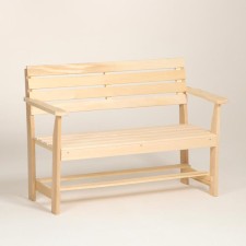 A bench with a armrest, a platband 120 × 55 × 90cm 