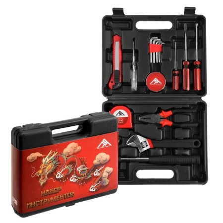A set of tools in the Case Lom New Year, in gift packaging, 15 items
