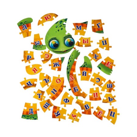 Alphabet Puzzle "Turtle", 34 elements-3