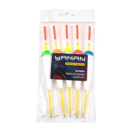 Flot Yaman "cone" with colored antenna, polystyrene, 4.7 g, color mixt. 5 pcs.-3